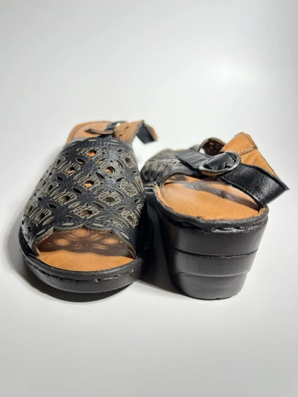 Spring Step Belizana Leather Wedge Sandals Women’s EU 39 Comfort Shoes